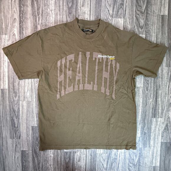 Midnight Organic 1990s Graphic Tee Streetwear Brand T-Shirt - Picture 1 of 6